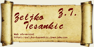 Željko Tešankić vizit kartica
